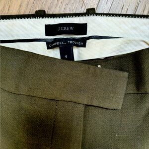J. Crew Campbell Trousers Women Olive Green